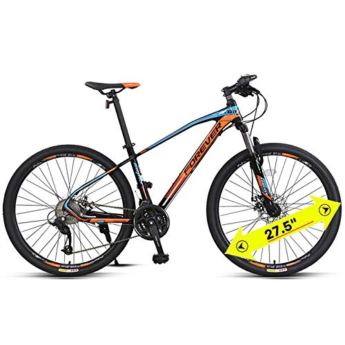 Mountain Bike : WSJYP 27.5 Inch Mountain Bike for Adult, 26 inch Double Disc Brake Frame Bicycle Hardtail with Adjustable Seat, 27 / 30 Speed Men's Mountain Bikes, 27 speed-26 Inch