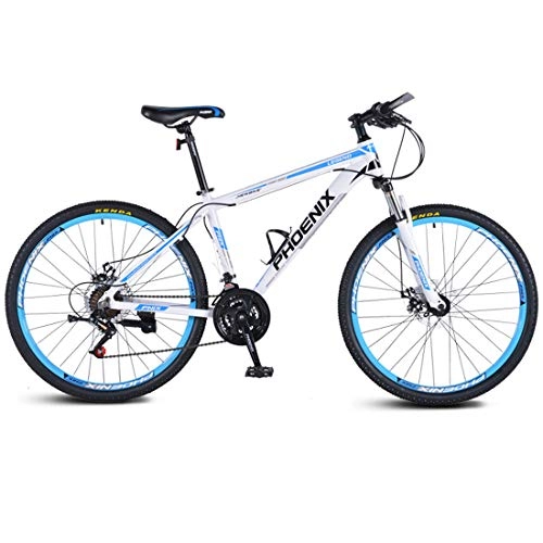 Mountain Bike : WYZQ 21 Speed Mountain Bicycle, Lightweight Aluminum Alloy Frame, Shock-Absorbing Front Fork, Kone Disc Brakes, Off-Road Road Bike for Student Men Women, A, 27.5 inches