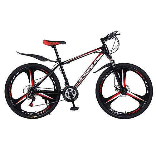 Mountain Bike : XHJZ 26 Inch Mountain Bike Bicycle, High Carbon Steel And Aluminum Alloy Frame, Double Disc Brake, Hardtail Mountain Bike, A, 27 Speeds