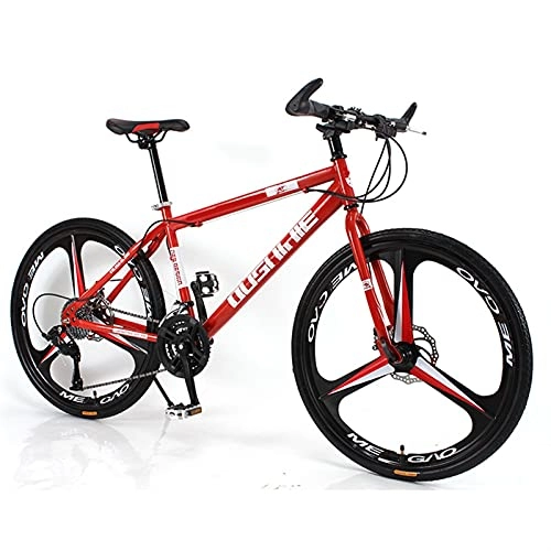 Mountain Bike : Youth / Adult 27-speed 26 Inch 3 Cutter Wheel One-wheel Mountain Bike Student Multifunctional Mountain Bike, Front Suspension Of Mountain Cross-country Bike, Multiple Colors, Anti-slip Resin Pedals, Hig