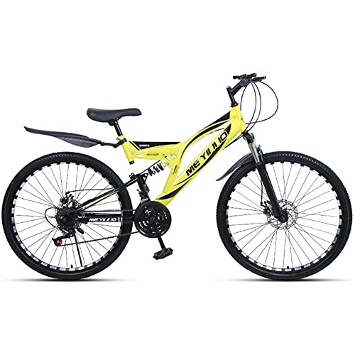 Mountain Bike : Youth / Adult 27-speed 26 Inch 40-spoke Broken Wind Wheel, Multifunctional Mountain Bike, Front Suspension Of Mountain Cross-country Bike, Multiple Colors, Anti-slip Resin Pedals, High-carbon Steel Frame
