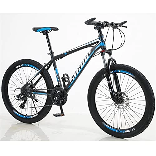 Mountain Bike : Youth / Adult 27-speed 26inch Windproof Spoke Wheel Multifunctional Mountain Bike, Front Suspension Of Mountain Cross-country Bike, Multiple Colors, Anti-slip Resin Pedals, High-carbon Steel Frame, for M