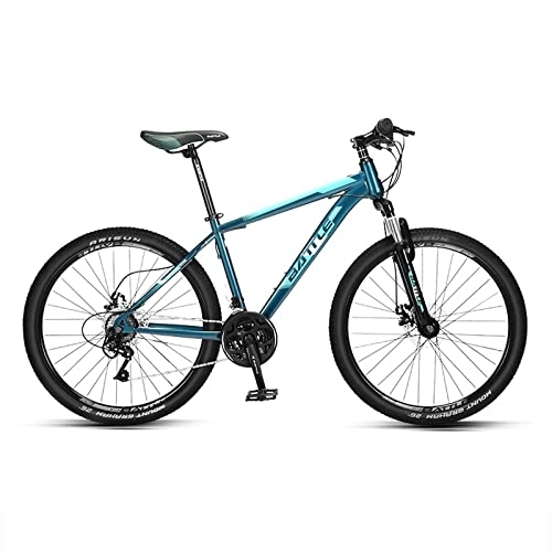 Mountain Bike : zcyg 26 Inch Bikes Mountain Bike With Full Suspension High Carbon Steel Frame, 24 Speed, Double Disc Brake And Dual Suspension Anti-Slip Bicycles For Adult(Color:Blue)