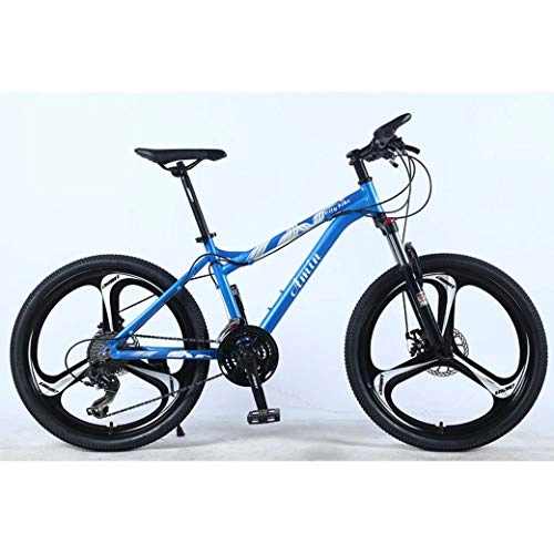 Mountain Bike : ZTYD 24 Inch 24-Speed Mountain Bike for Adult, Lightweight Aluminum Alloy Full Frame, Wheel Front Suspension Female Off-Road Student Shifting Adult Bicycle, Disc Brake, Blue 2