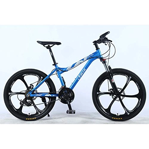 Mountain Bike : ZTYD 24 Inch 24-Speed Mountain Bike for Adult, Lightweight Aluminum Alloy Full Frame, Wheel Front Suspension Female Off-Road Student Shifting Adult Bicycle, Disc Brake, Blue, C