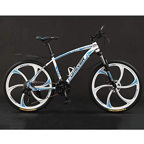 Mountain Bike : zxcvb 30-Speed Outroad Bicycles for Men's, High-carbon Steel Hardtail Mountain Bike, 24 / 26 inch Adult Bike, Five Cutter Wheel, Front Suspension Exercise Bikes