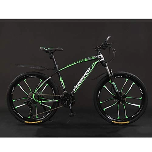 Mountain Bike : zxcvb Adult Mountain Bike, 26 inch 21 / 24 / 27 / 30-Speed Bicycle Full Suspension MTB Gears Dual Disc Brakes Variable Speed Bicycle, High-carbon Steel Outdoors Trail Bike