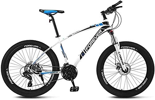 Mountain Bike : ZXL Mountain Bikes, Mountain Bike Commute Ebike Wheel Front Suspension Speed Dual Disc Brake Adult for Outdoor Cycling Travel Work Out-Red Blue, Red Blue