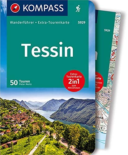 Mountainbike-Bücher : KOMPASS Wanderführer Tessin: Wanderführer mit Extra-Tourenkarte, 50 Touren, GPX-Daten zum Download.