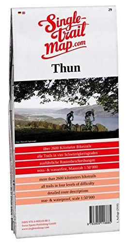 Mountainbike-Bücher : Singletrail Map 029 Thun: Mountainbike-Karte für die Region Thun und Thunersee (Singletrail Map / Die Singletrail Maps sind die bekanntesten Mountainbike-Karten der Alpen.)