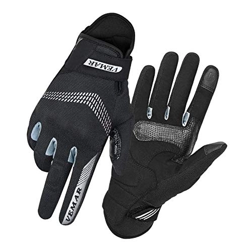 Mountain Bike Gloves : Cycling Gloves Full Finger, Durable Cycling Gloves Full Finger Anti-Slip Shock-Absorbing Mountain Bike Gloves With Pad Breathable, Touchscreen Mtb Road Biking Gloves For Men / Women, Black, M