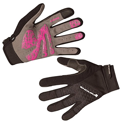 Mountain Bike Gloves : Endura Womens Hummvee Plus Full Finger Cycling Glove Black, Large