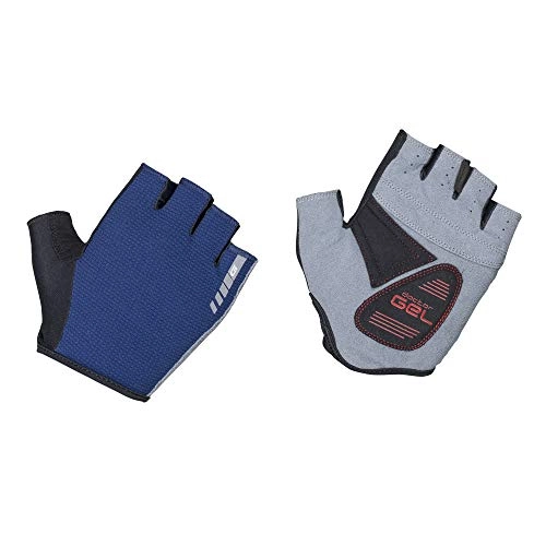 Mountain Bike Gloves : GripGrab Unisex's EasyRider Padded Gravel Short Finger Cycling Gloves Fingerless Mitts Road-Bike MTB Summer Black White Navy-Blue, X-Large