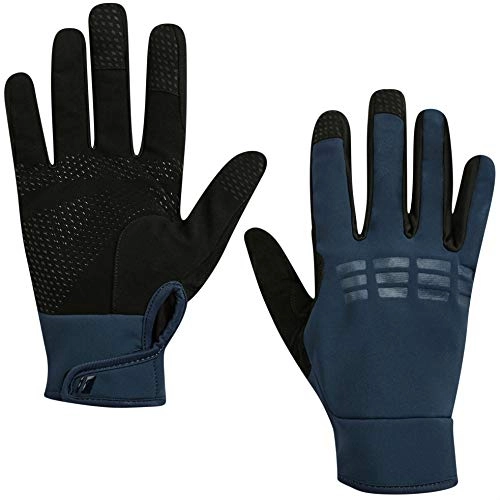 Mountain Bike Gloves : Madison Zenith DWR Mens Cycling Gloves - Black / Blue, XL / Mountain Bike MTB Hand Wear Mitt Pair Cycle Ride Trail Commute Enduro Winter Water Rain Repellent Full Finger Mitten All Weather Season