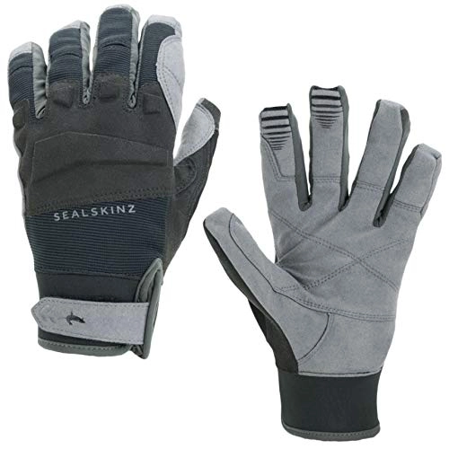 Mountain Bike Gloves : SealSkinz All Weather MTB Waterproof Gloves - Black / Black, Small / Unisex Summer Winter Rain Water Resistant Season Long Full Finger Cycle Mitten Mitt Mountain Bike Cycle Bicycle Trail Hand Wear