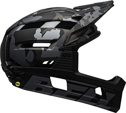 Mountain Bike Helmet : BELL Men's Super Air R Mips Mountain Bike Helmet, Matte Gloss Black camo, S | 52-56cm