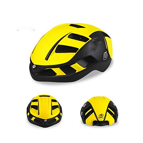 Mountain Bike Helmet : Bicycle Riding Helmet, Cycling Helmet Pneumatic Helmet Men and Women Mountain Road Bike Helmet Riding Equipment Helmet-yellow-L(58-62cm)