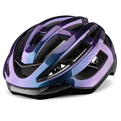 Mountain Bike Helmet : Bike Helmet YDHWWSH Cycling Helmet Men Bicycle Ultralight Integrally-molded Helmet Women Mtb Road Mountain Bike Breathable Aero Helmet M 55-58cm Gradient Purple