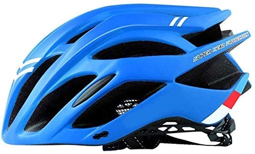 Mountain Bike Helmet : Cycling Helmet Integrated Mountain Road Bike Helmet Riding Equipment Helmet Effective xtrxtrdsf (Color : Blue)
