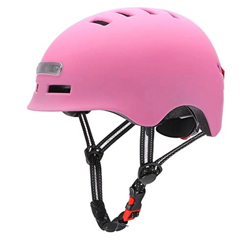 Mountain Bike Helmet : Helmet Yuan Ou Cycling Bicycle Helmet MTB Road Bikes Helmets Integrally-mold LED Lighting Reflective EPS+PC Cycling Helmet M54-57cm Pink