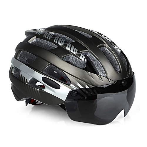 Mountain Bike Helmet : Helmet Yuan Ou Cycling Helmet Ultralight Mtb Bike Helmet Men Women Mountain Road Sport Specialiced Bicycle Helmets L Ti Silver 1 Lens