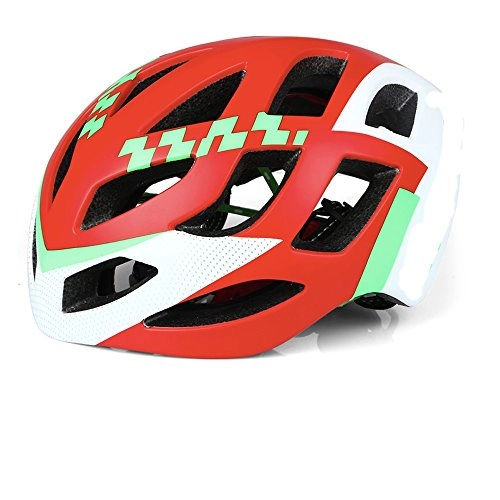 Mountain Bike Helmet : KSNCQJ Cycling Helmet Men And Women Road Riding Helmets Molding One Pneumatic Mountain Bike Helmet Cycling helmet (Color : Red white)