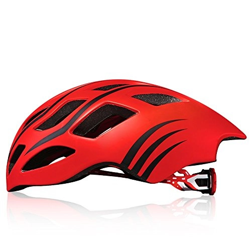 Mountain Bike Helmet : KSNCQJ Highway Mountain Bike Helmets For Men And Women Aerodynamic Helmet Helmets For Men And Women Cycling helmet (Color : Red Black II)