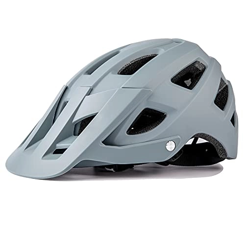 Mountain Bike Helmet : LICHUXIN Adult Bicycle Helmet, A Lightweight Breathable Cross-Country Helmet for Men And Women Mountain Bikes, with 18 Ventilation Holes And Comfortable Inner Lining, Gray, M