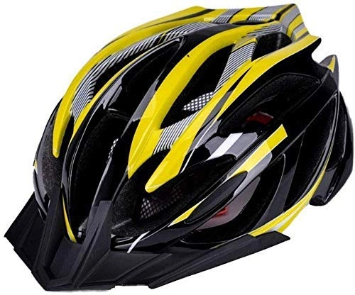 Mountain Bike Helmet : Mountain bike bicycle riding helmet men and women helmet riding breathable comfortable helmet removable brim Effective xtrxtrdsf (Color : Yellow)