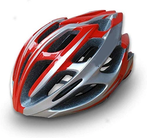 Mountain Bike Helmet : Mountain Bike Cycling Helmet Integrated Bike Helmet Men And Women Breathable Comfort Helmet Effective xtrxtrdsf (Color : Red)