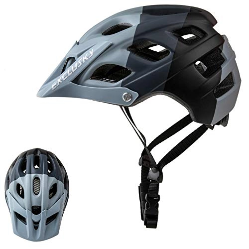 Mountain Bike Helmet : Mountain Bike Riding Helmet With Brim Integral Helmet Hardhat