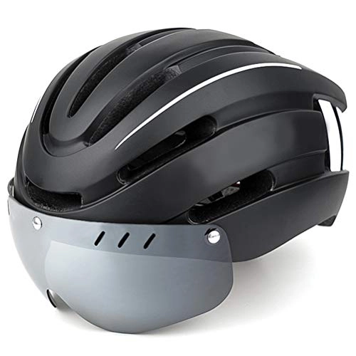 Mountain Bike Helmet : Prevessel Specialized Bike Helmet Mountain Bicycle Helmets MTB Safety Super Light Helmet with LED Safety Light & Detachable Magnetic Goggle for Adult Men Women