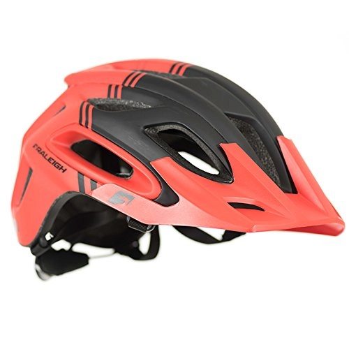 Mountain Bike Helmet : Raleigh Unisex Red / Black Enduro and Mountain Bike Cycling Helmet 51-56 cm
