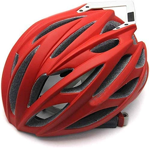 Mountain Bike Helmet : Road Mountain Bike Keel Helmet Integrated With Tail Outdoor Riding Hat Breathable Safety Helmet For Men And Women Effective xtrxtrdsf (Color : Red)