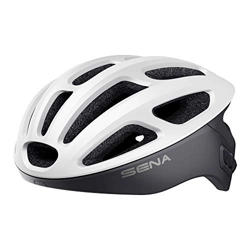 Mountain Bike Helmet : Sena R1-STD, Smart cycling Helmet, Bluetooth Helmet with Built-in Mic, Speaker, Light Weight, Adjustable for Road cycle, Mountain Bike, Bicycle (Matt White, Large)