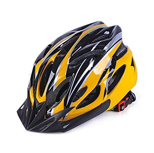 Mountain Bike Helmet : SHR-GCHAO Bicycle Helmet, EPS Particles + PC Board Integrated Molding, Built-In Lining, Adjustable Bicycle Helmet, Unisex Mountain Road Bicycle Helmet, Size (57~63Cm), yellow black