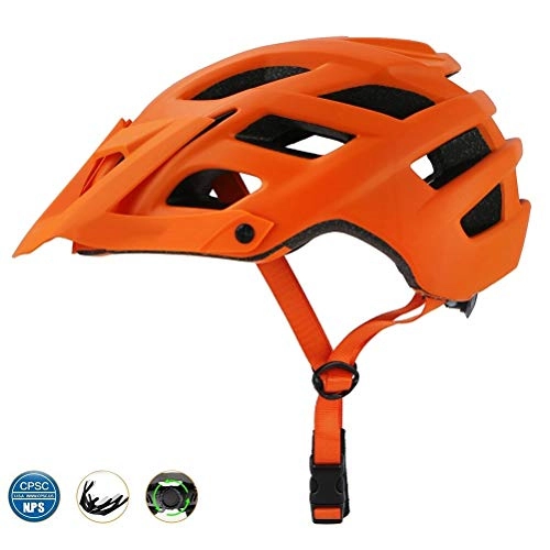 Mountain Bike Helmet : Specialized Bike Helmet for Adult, Adjustable CPSC CE Certified Safety Cycling Helmets with Removable Visor, Ultralight Bicycle Helmets for Men Women Mountain and Road ( Color : B , Size : L=(58~62CM) )
