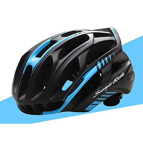 Mountain Bike Helmet : Stella Fella Helmets Men Matte Black Blue Bicycle Helmet Riding Helmet Bicycle Mountain Bike Helmet Outdoor Riding Equipment Electric Vehicle Helmet Motorcycle Helmet (Size : M)