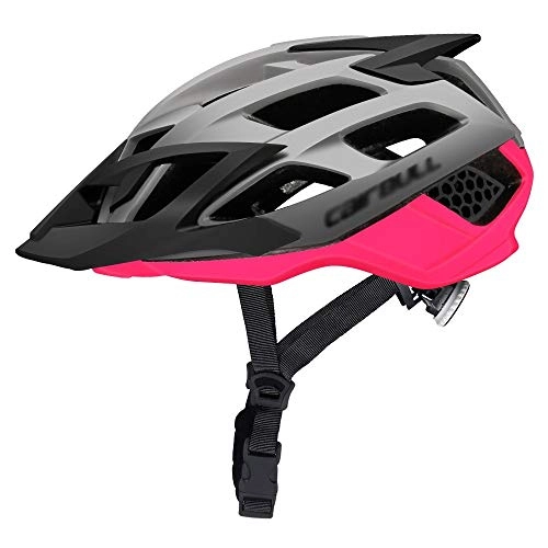 Mountain Bike Helmet : Tables Bike Helmet for Men Women with Removable Sun Visor, Cycling Helmets Mountain Road Bicycle Helmets Adjustable Size, for MTB BMX VTT, CE Certified (6 Colors, 52~62CM)