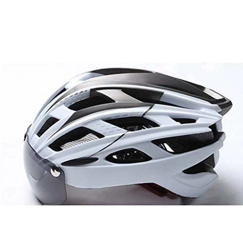 Mountain Bike Helmet : TIDRT Cycling Helmet Men And Women Glasses Integrated Magnetic Goggles Road Mountain Bike Helmet Single Helmet Equipment