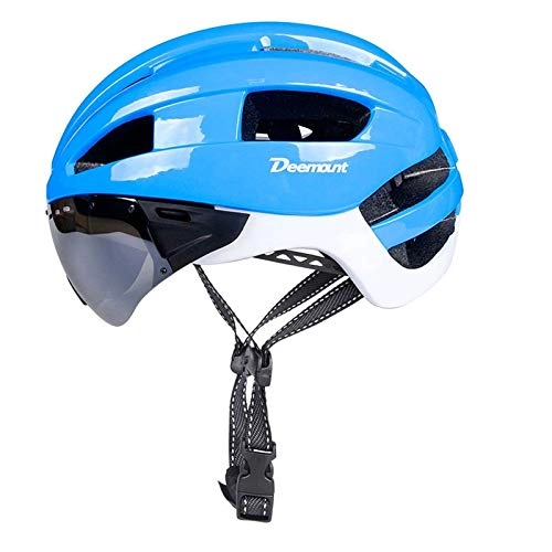 Mountain Bike Helmet : TITST Adult Cycling Helmet with Goggles, Specialized Safety Mountain Road Bicycle MTB Helmets, Adjustable Lightweight for Men Women Outdoor Sport, Size:21"-24" A