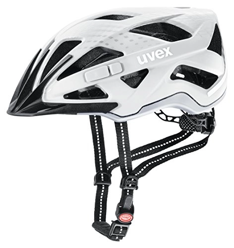 Mountain Bike Helmet : Uvex Unisex's Adult, City Active Bike Helmet, White mat, 56-60 cm