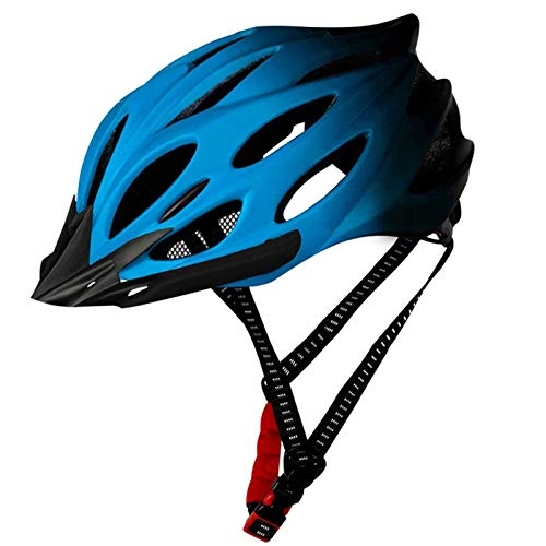 Mountain Bike Helmet : XIAOKUKU Adult Bicycle Helmets, Men'S And Women'S LED Bicycle Helmets, Breathable And Low Wind Resistance-EPS Soft Protective Inner Lining Removable-For Mountain Bike Road Bikes, Blue