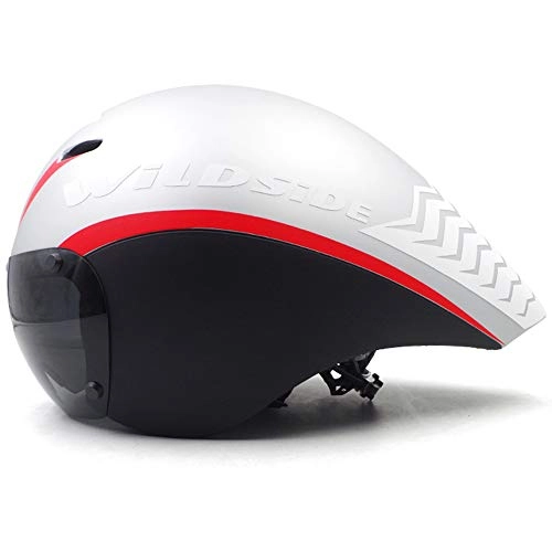 Mountain Bike Helmet : XIAOKUKU Professional Bicycle Helmet, Bicycle Riding Helmet with Windproof Goggles EPS Shock Absorption Protection-Low Wind Resistance, Detachable Lining-For Road-Mountain Bikes, 55~61Cm, Silver