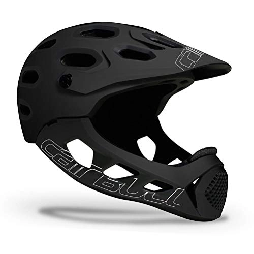 Mountain Bike Helmet : XIYAN Mountain Bike Helmet, Full Face Mountain Bike Adult Helmet Extreme Sports Full Face Helmet Outdoor Mountain Cross Country Helmet M / L (22-24 Inches), black