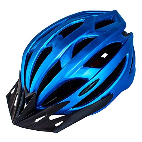 Mountain Bike Helmet : YATT Bicycle Helmet, One-piece Molding 21 Holes Ultra-light Adjustable Size Mountain Road Blue Bicycle Helmet Unisex