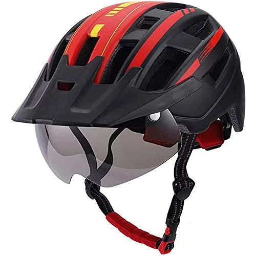 Mountain Bike Helmet : YTBLF Helmet Bike with 17 Ventilation Channels & Visor, Bike Helmet for Adults, BMX Skateboard Bike Helmet, MTB Mountain Bike Helmet, Adjustable Bike Helmets, 57-62CM