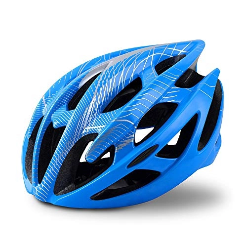 Mountain Bike Helmet : YWZQ MTB Bike Helmet Adult, Safety Superlight Bicycle Helmet Adjustable Mountain And Road Cycling Helmet for Men Women for Bike Bicycle Skateboard Cycling Scooter, Blue, M