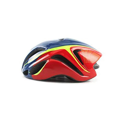 Mountain Bike Helmet : YXDEW Road Racing Triathlon Aero Cycling Helmet Adulte City Mtb Mountain Evade Bike Helmet Safety TT Bicycle Equipment Ciclismo motorcycle (Color : Blue red)