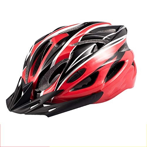 Mountain Bike Helmet : YZHY Cycling Helmet, Integrated Molding, lightweight Helmet For Mountain Riding And Road Riding, with Sun Visor And Adjustable Straps, suitable For Head Circumference 58-61CM